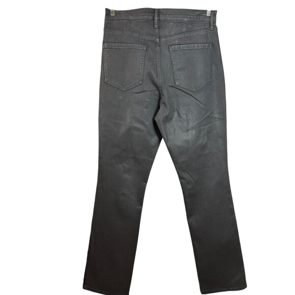 Sam Edelman Penny Bootcut Black Coated Jeans Size 29 NWT High Rise Stretch Denim - Picture 4 of 8